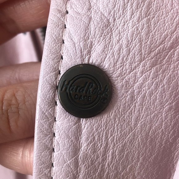 Hard Rock Cafe Blush Pink Motorcycle Riding Jacket - Picture 5 of 8